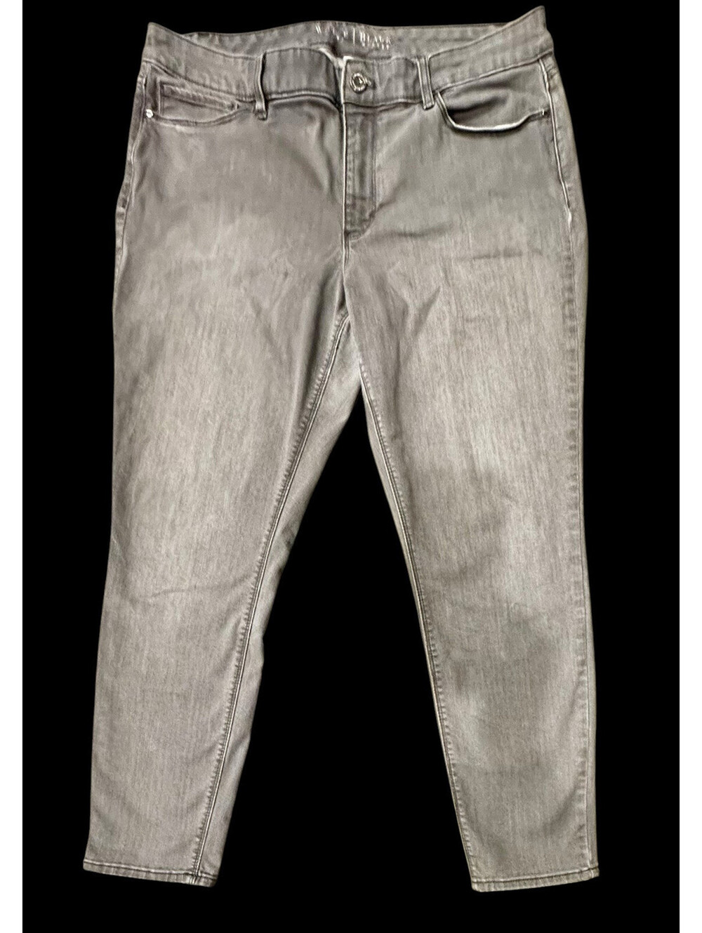 White House Black Market  Crop Jeans Women's Size 14S Grey Denim (READ!)